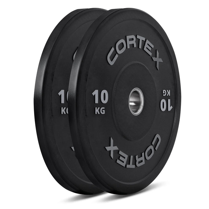 Cortex Pro Bumper Plate V2 with Zeus Competition Barbell Package - FitnessProducts Plus