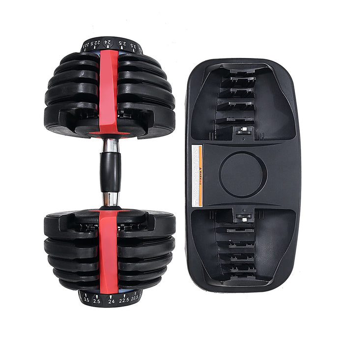 2Pcs 24kg Adjustable Dumbbell Weight Dumbbells Plates Home Gym Fitness Exercise
