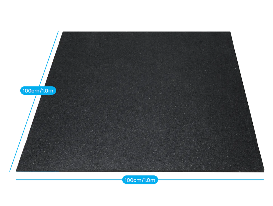 CORTEX 10mm Commercial Bevelled Edge Rubber Gym Tile Mat (1m x 1m) - FitnessProducts Plus