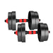 Dumbbells Barbell Weight Set 15KG Adjustable Rubber Home GYM Exercise Fitness