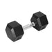 Centra Rubber Hex Dumbbell 17.5kg Home Gym Exercise Weight Fitness Training