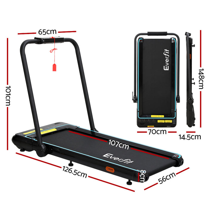 Everfit Treadmill Electric Walking Pad Home Office Gym Fitness Remote Control