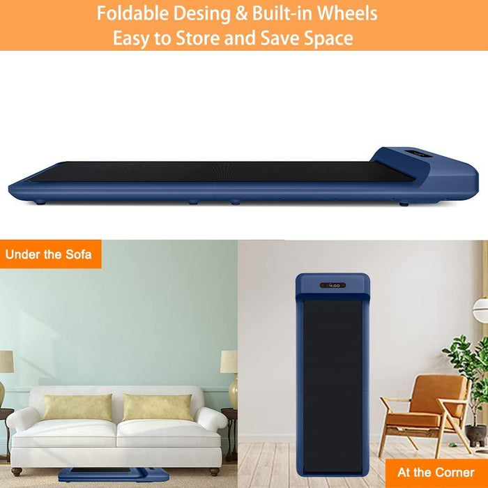 Sardine Sport C2 Foldable Portable Walking Pad Office Apartment Treadmill - Blue - FitnessProducts Plus