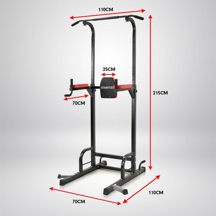 Powertrain Multi Station Home Gym Chin-up Pull-up Tower - FitnessProducts Plus