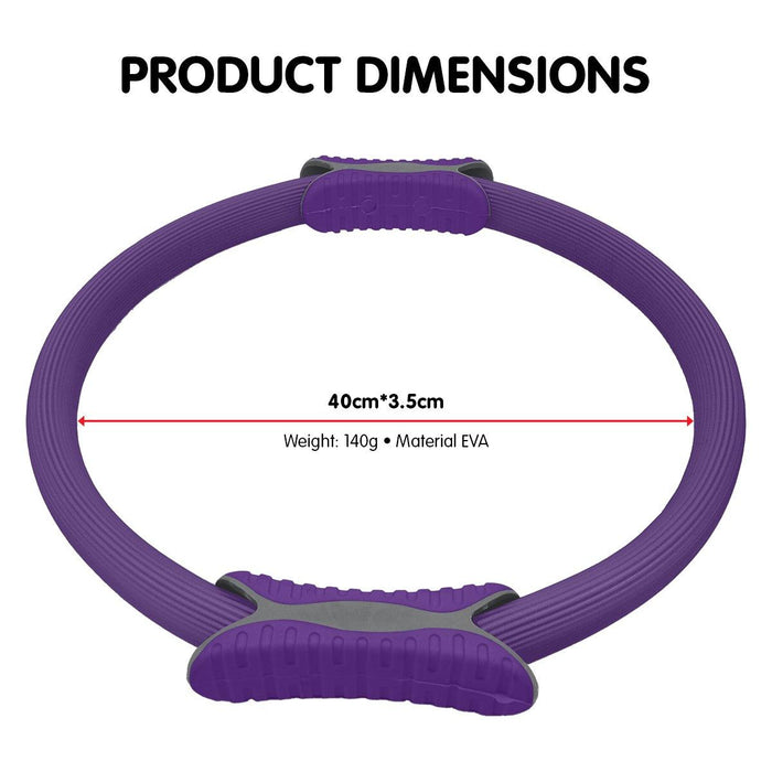 Powertrain Pilates Ring Band Yoga Home Workout Exercise Band Purple - FitnessProducts Plus