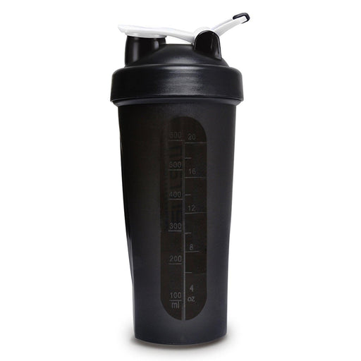 Powertrain 700ml Shaker Bottle Protein Water Sports Drink Black - FitnessProducts Plus