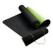 Powertrain Eco-Friendly TPE Pilates Exercise Yoga Mat 8mm - Black Green - FitnessProducts Plus