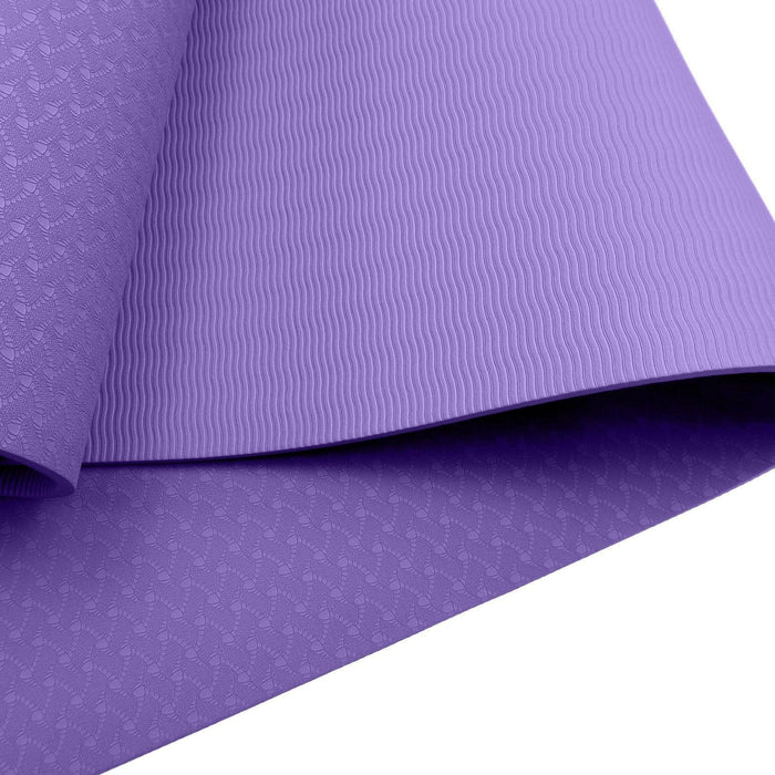 Powertrain Eco-Friendly TPE Yoga Pilates Exercise Mat 6mm - Lilac - FitnessProducts Plus