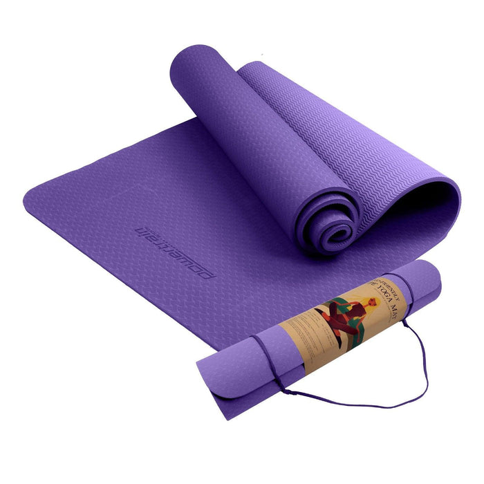 Powertrain Eco-Friendly TPE Yoga Pilates Exercise Mat 6mm - Lilac - FitnessProducts Plus