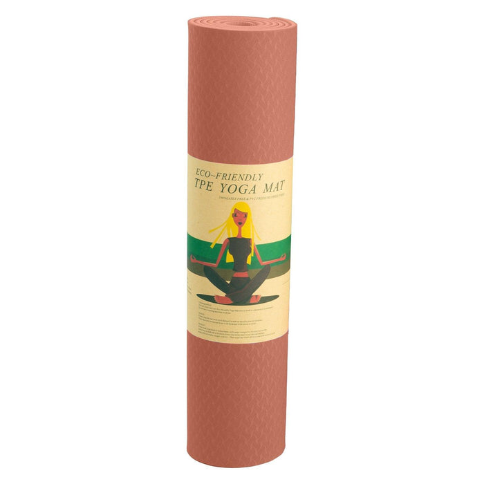 Powertrain Eco Friendly TPE Yoga Exercise Pilates Mat 6mm - Pink - FitnessProducts Plus